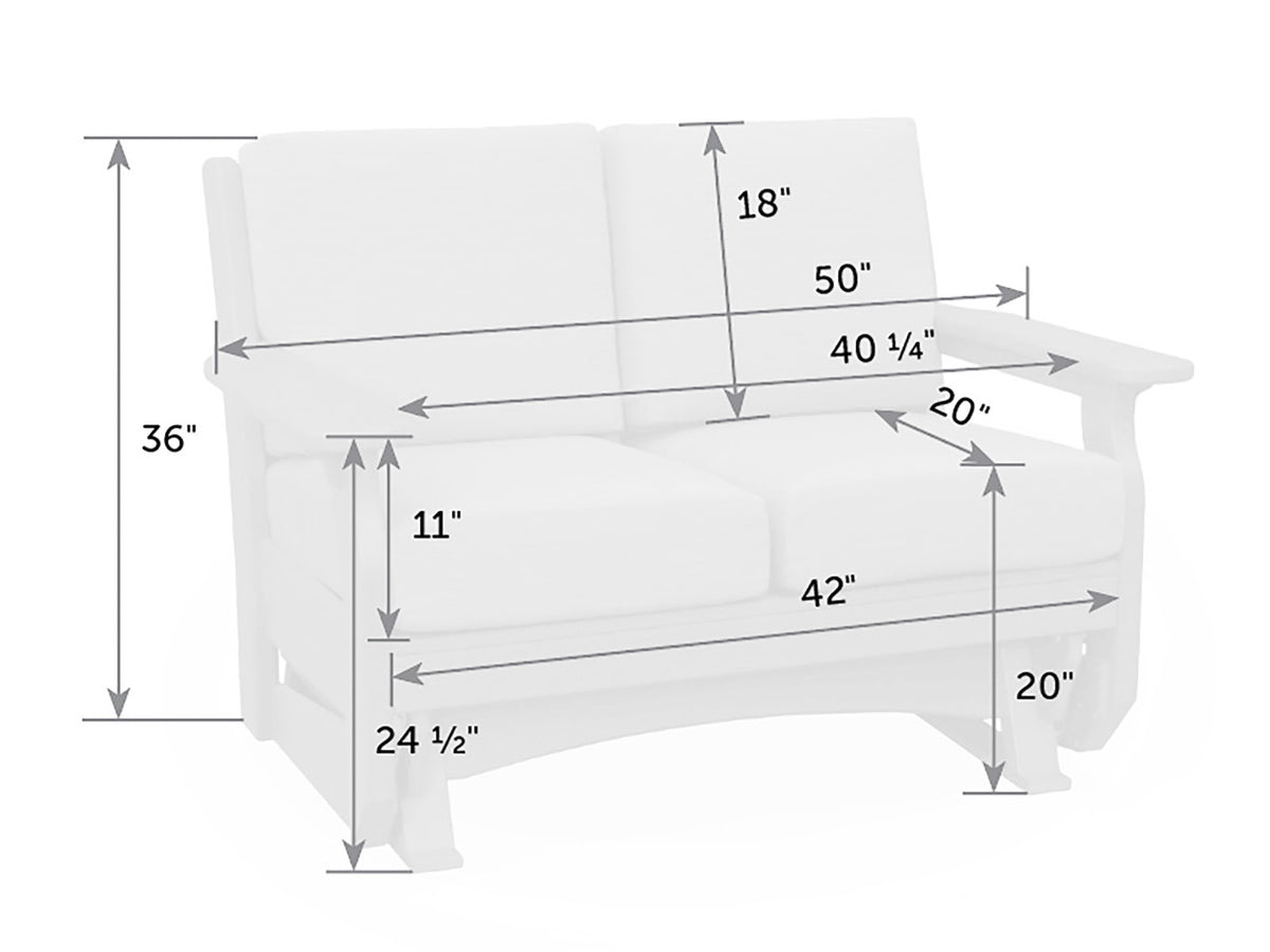 Van Buren Double Glider Sunray Patio Furniture