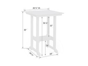 Great Bay 29" Square Bar Table
