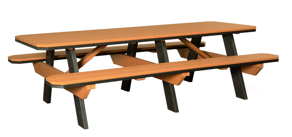 Picnic 33" x 96" Tables with Benches Attached